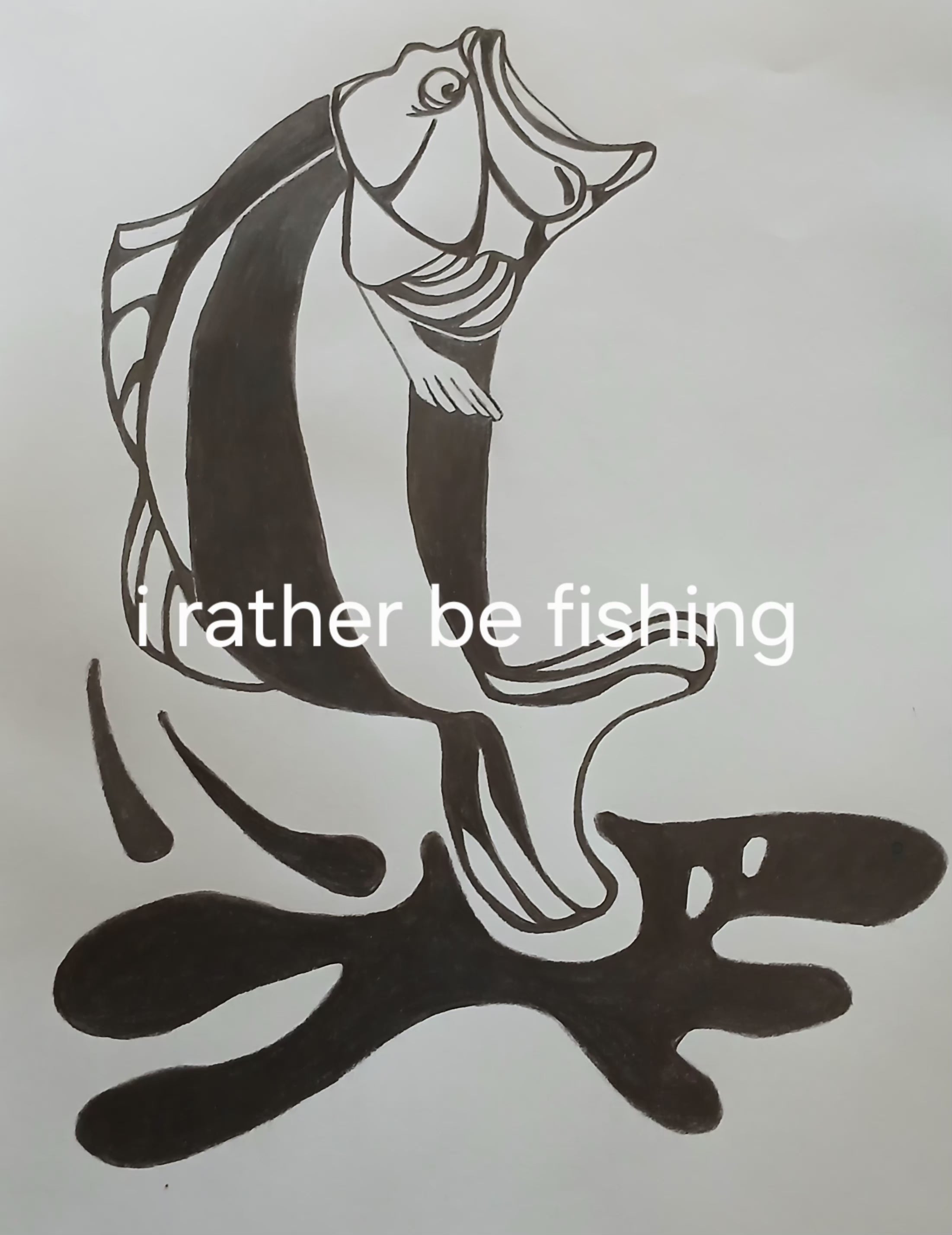 12oz white mug lets go fishing cup