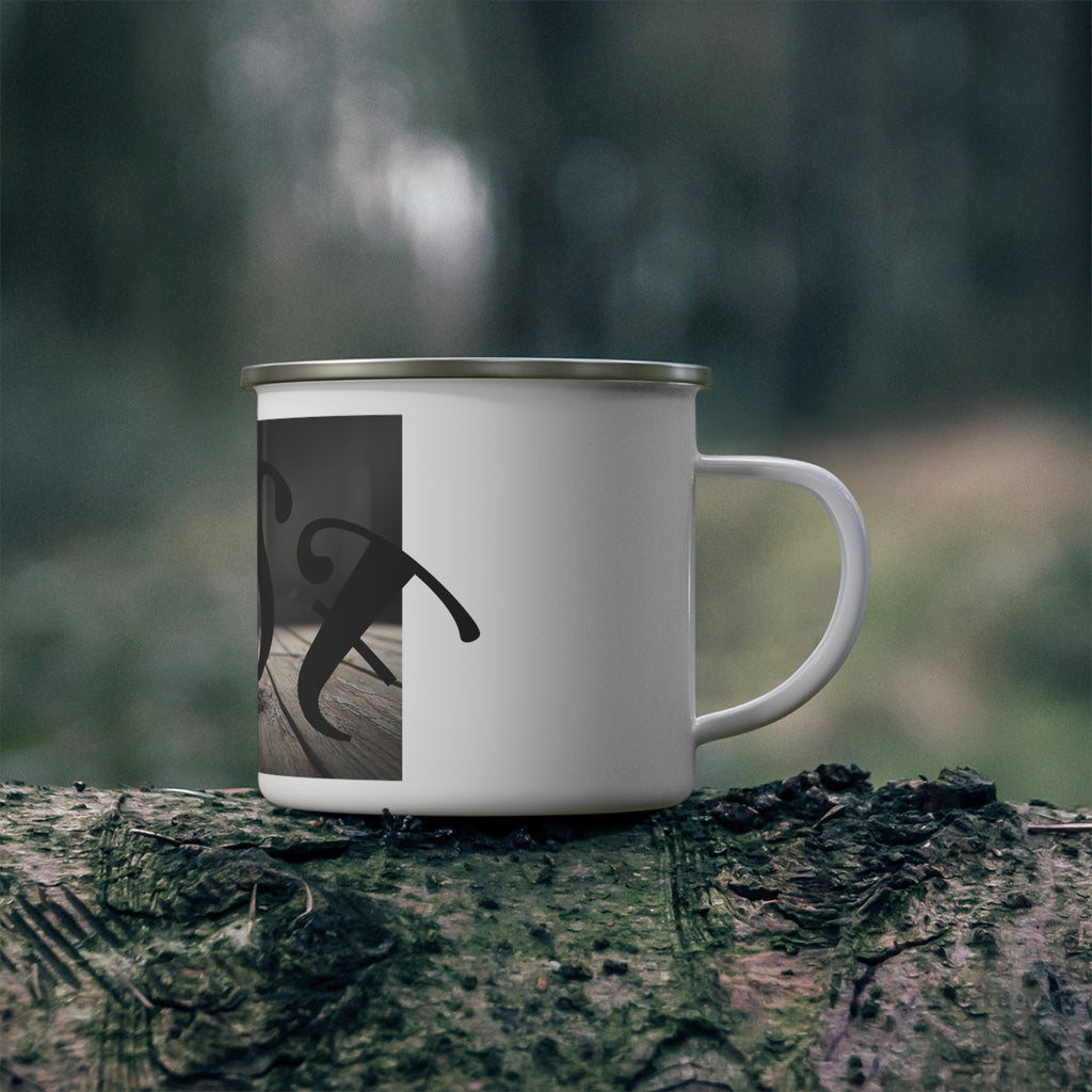 Enamel Mug - Rustic Feather Camping Cup | Outdoor Coffee Travel Mug