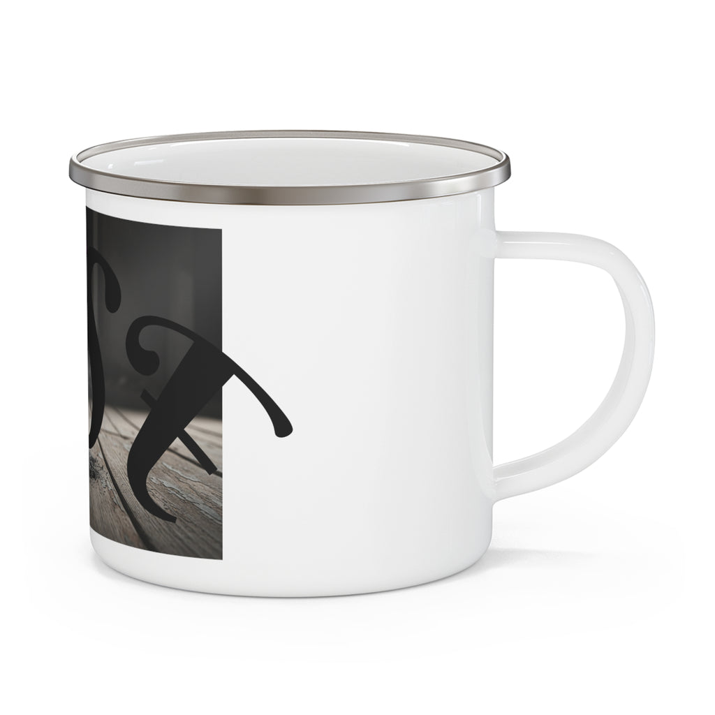 Enamel Mug - Rustic Feather Camping Cup | Outdoor Coffee Travel Mug